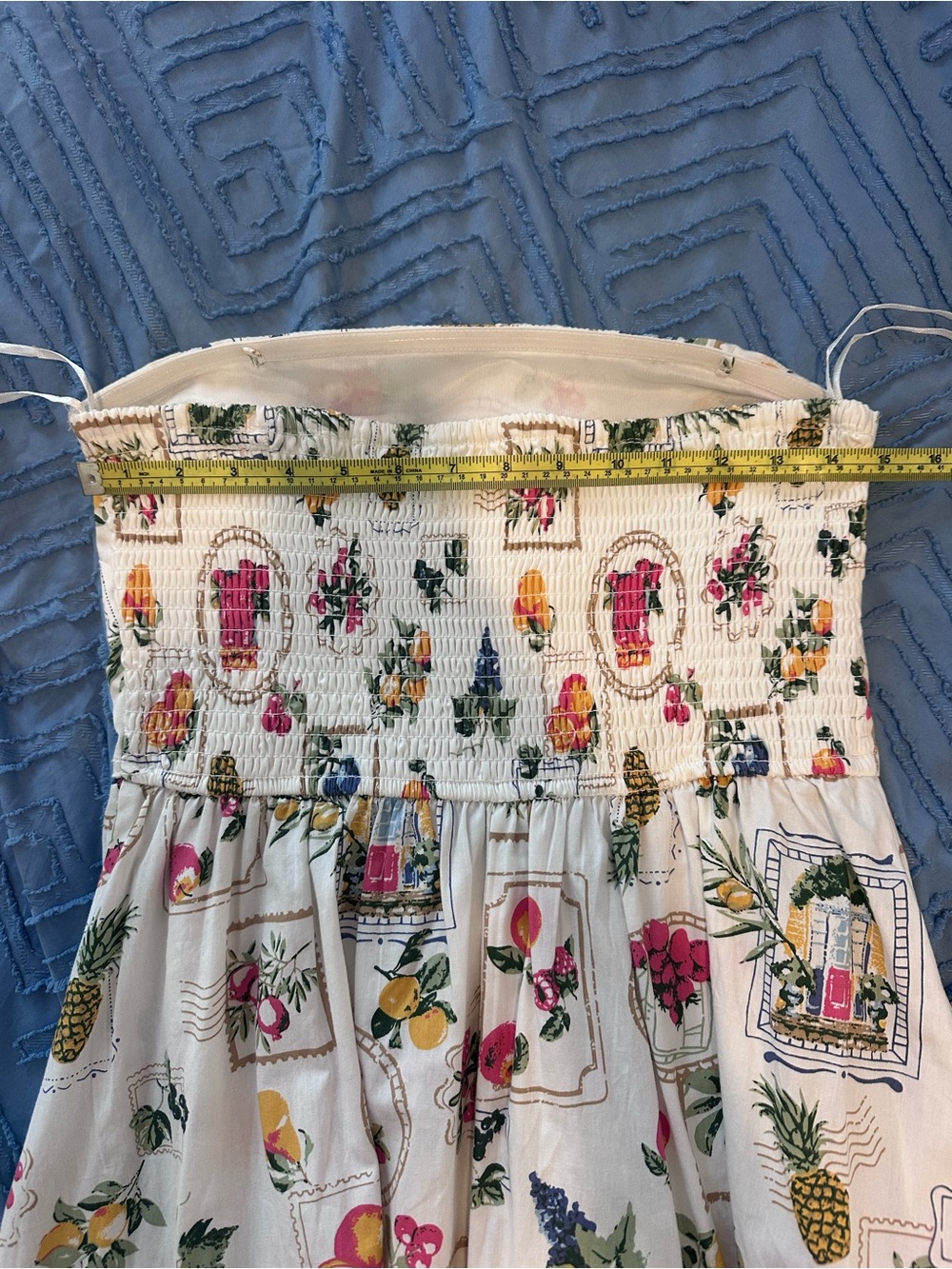Jessica Simpson Strapless Floral Midi Dress - Cream with Multi Floral - Picture 3 of 5